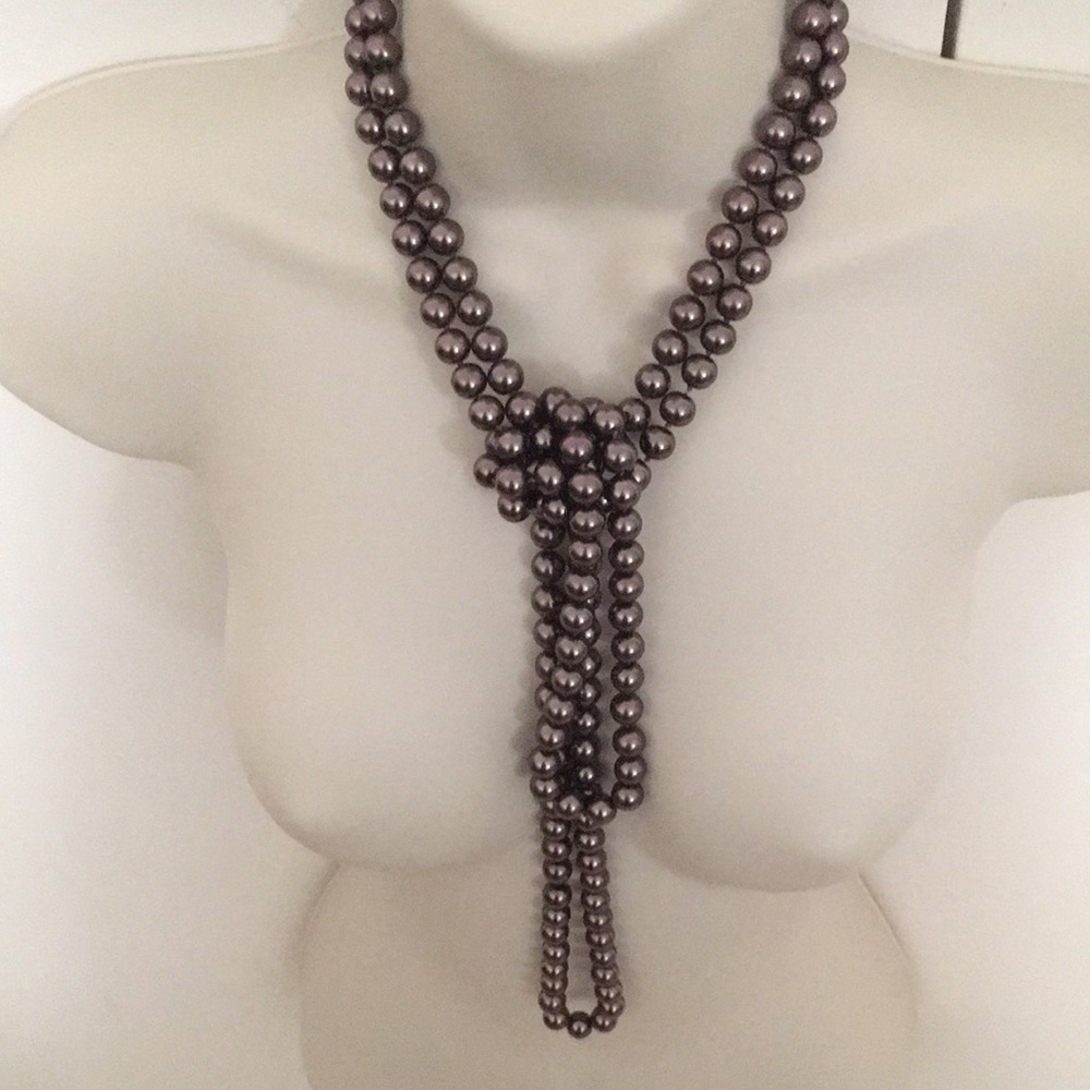 30”  copper color beaded necklace